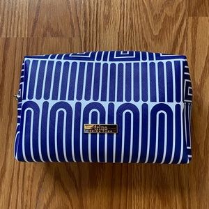 NWOT Trina Turk Blue & White Cosmetic Bag